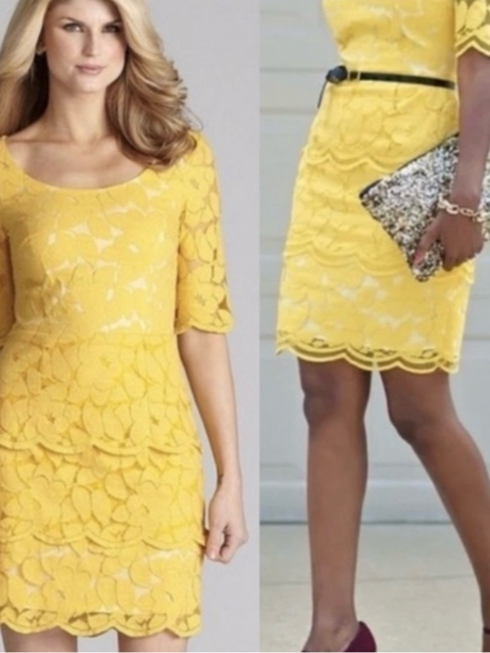 ANTONIO MELANI Lace Keyhole Dress with Layered Skirt Size 6